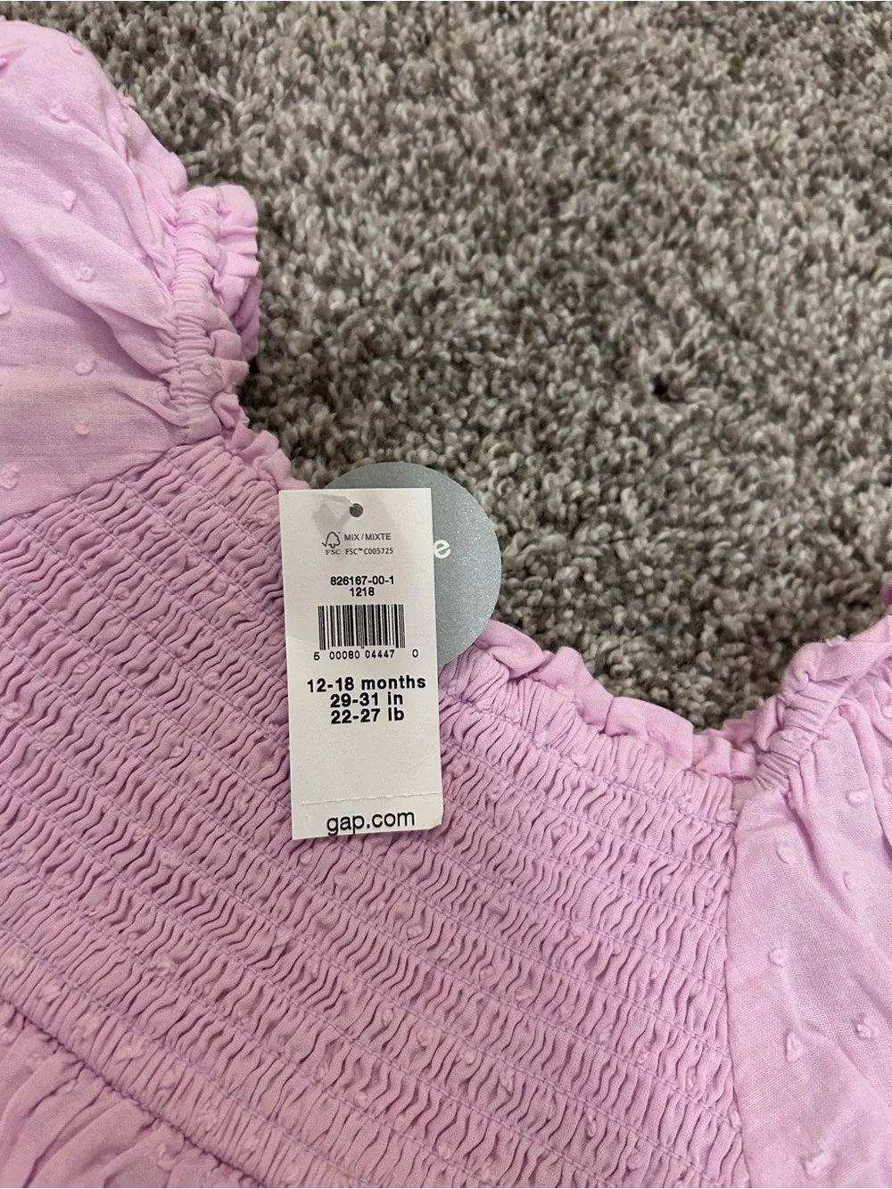 NWT Baby Gap purple dress
